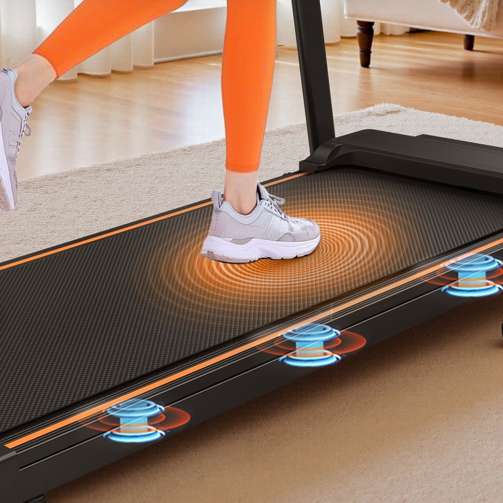 Foldable Under-Desk Treadmill for Home Use, Remote-Controlled with LED Display