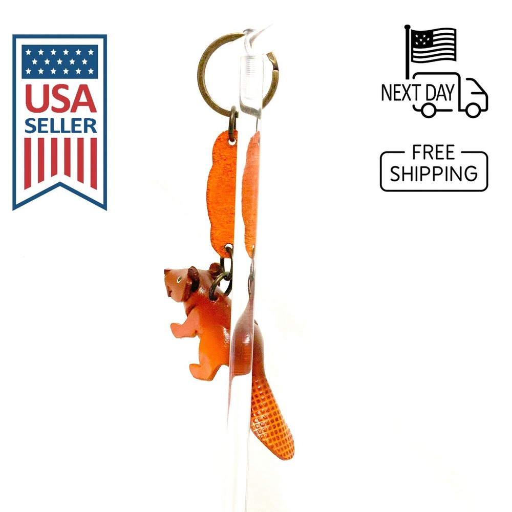 Beaver Handmade Leather Keyring