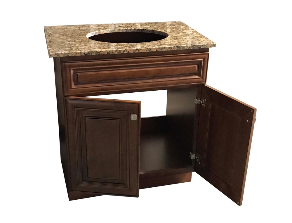 single Maple walnut Bathroom Vanity Base Cabinet solid wood 24" 30" 36"