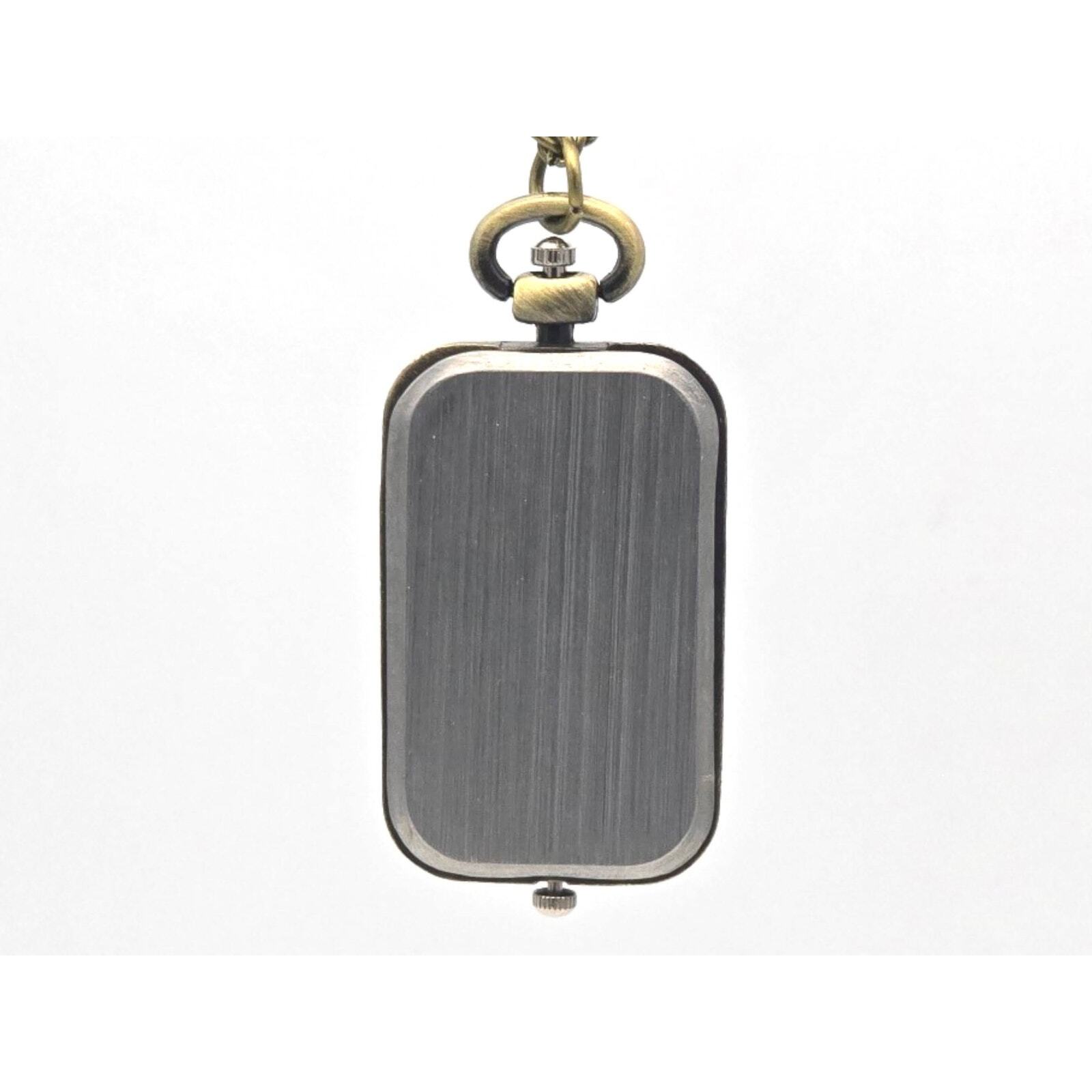 Vintage Look Dual Time Zone Pendant Watch - Brass Necklace, Retro Traveler's