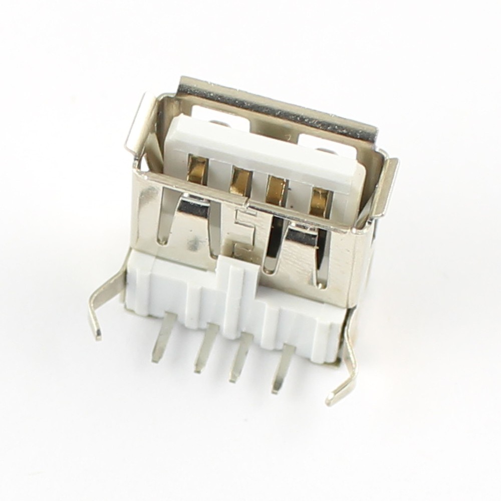 5Pcs USB 2.0 Type A Female Connector PCB Socket Right Angle DIY