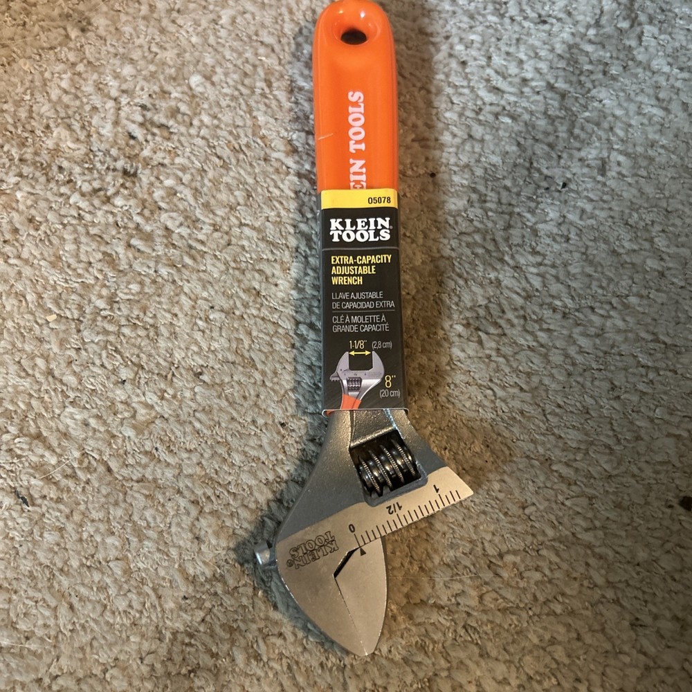Klein Tools D507-8 Adjustable Wrench, Extra Capacity 8-Inch