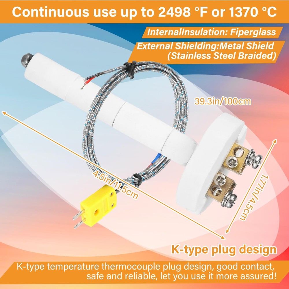 Relaxweex Kiln Thermometer Full Range High Temperature Pyrometer K-Type...