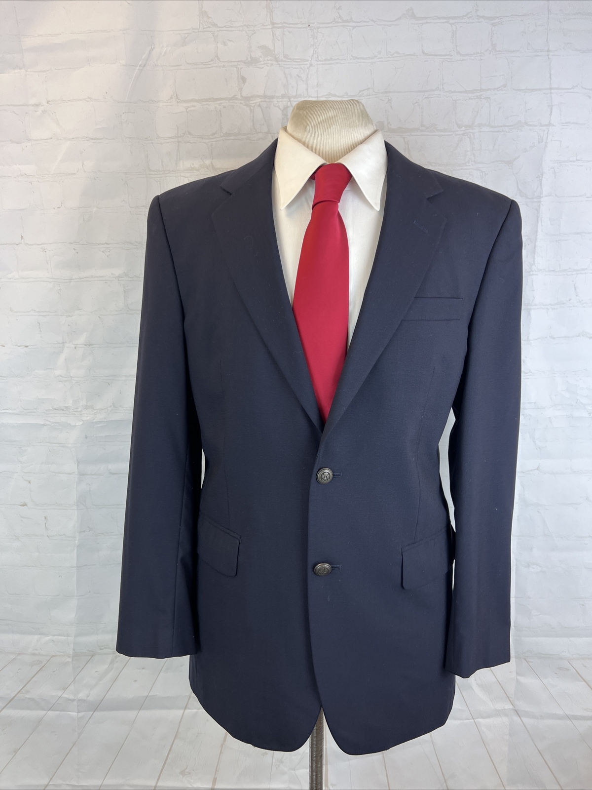 Jos A. Bank Men's Navy Blue Solid Wool Blazer 39R $595