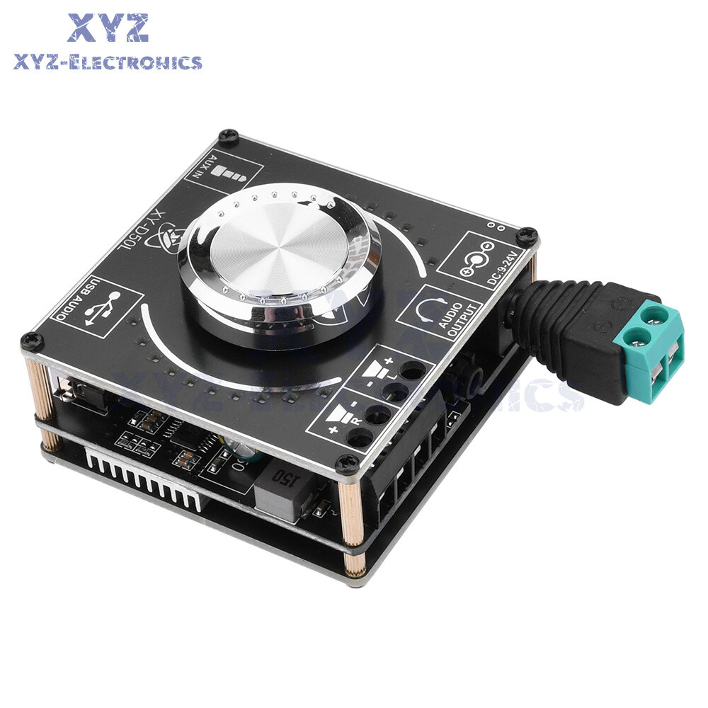 D50L Stereo Bluetooth 5.1 Audio Digital Power Amplifier Board Light APP Control
