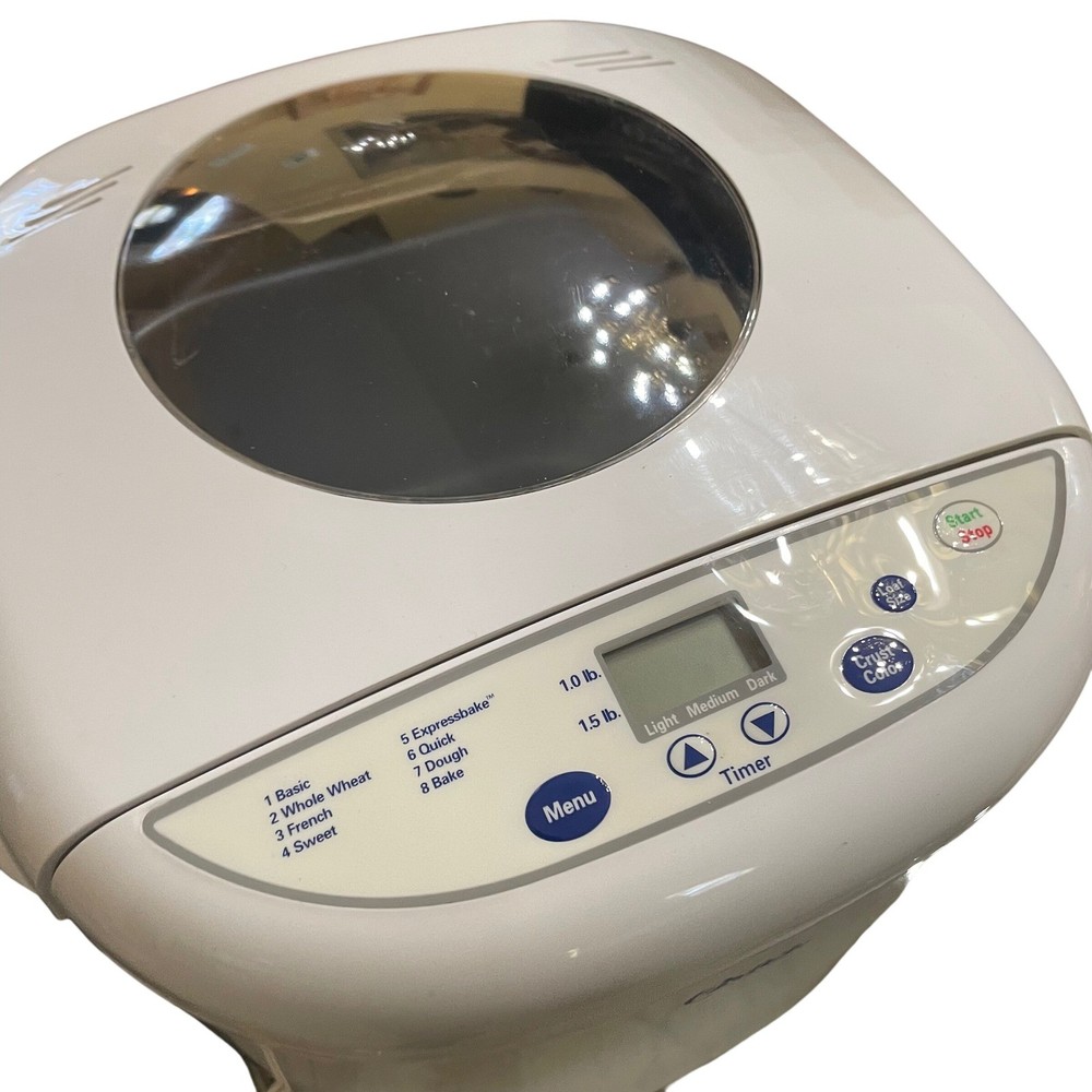Oster 5858 Compact Breadmaker White 1.5lb ExpressBake Bread Machine Programmable