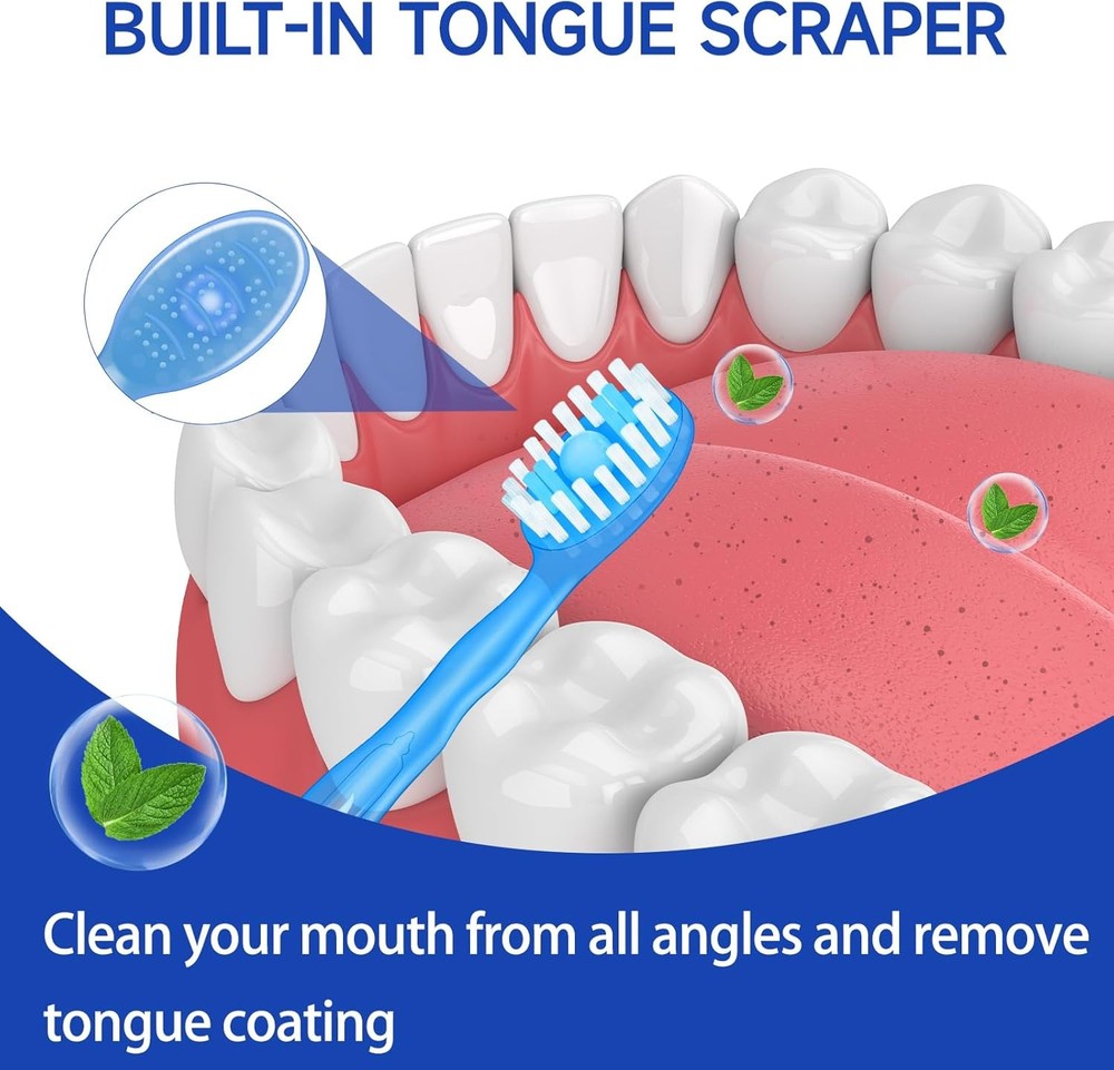 Toothpaste Tongue Scraper Picks Floss Travel Case Disposable Toothbrushes-paste