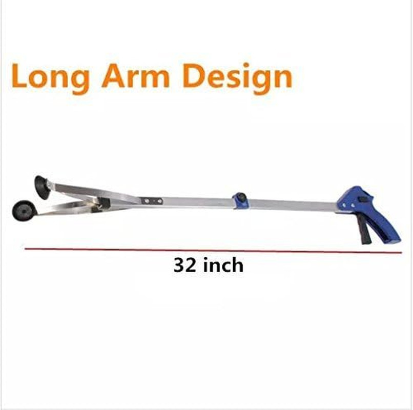 [New Version] 2 Pack Foldable Reacher Grabber Tool, Long 32" Foldable Extender G