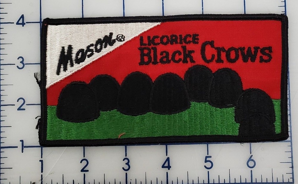 Mason: Licorice Black Crows - Rectangle Sew on Patch - NOS - 004