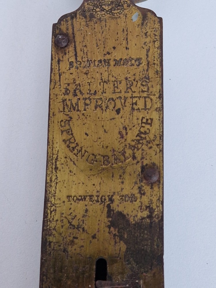 Vintage Salters Improved Spring Balance Scale Brass Front
