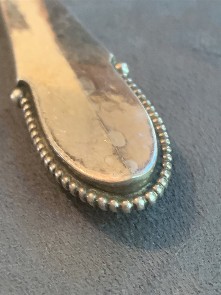 Sterling Silver Georg Jensen Denmark Beaded Pattern Cake Knife