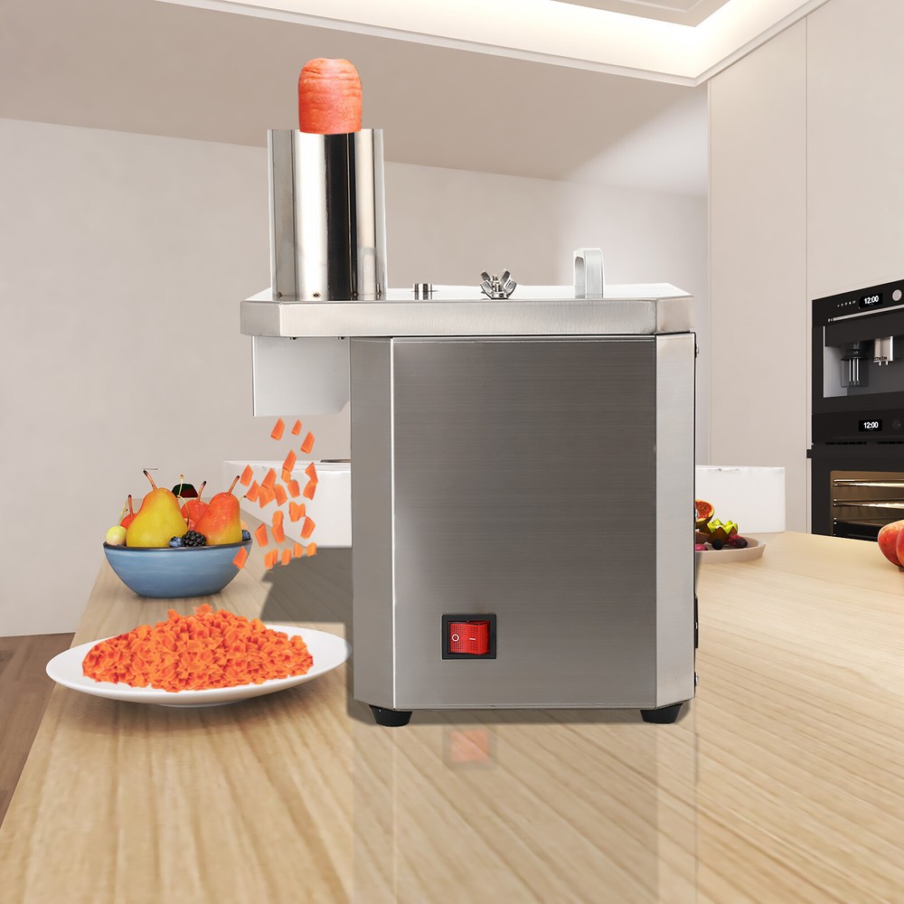 110V Automatic Dicer Manual Dicing Machine Electric Vegetable Chopper Commercial