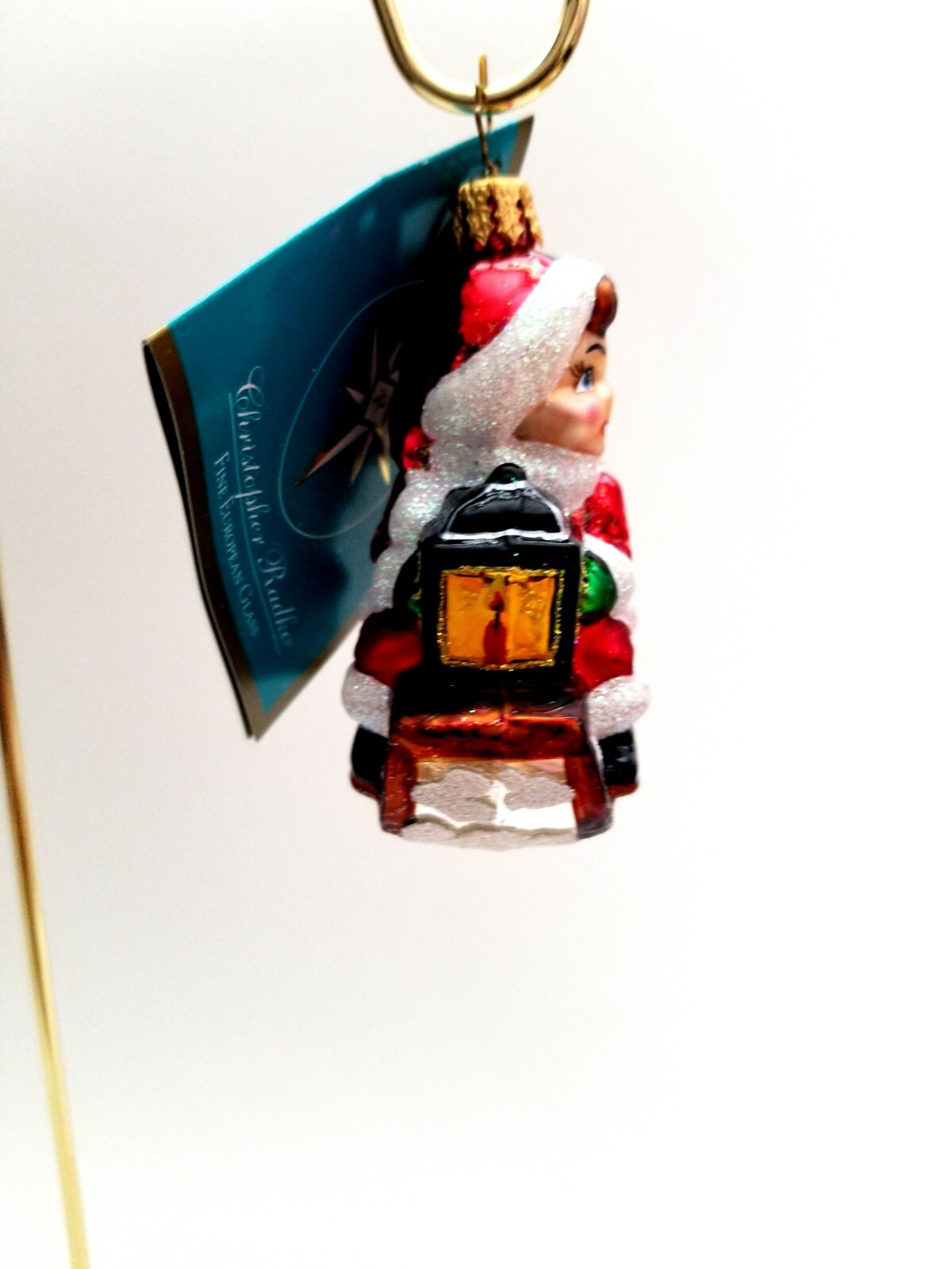 Christopher Radko - Homeward Bound Gem #1012509 Boy On Sled With Pine Tree