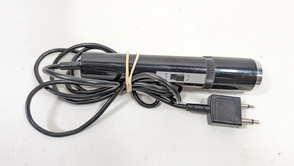 2 Vintage Wired Classic Microphone with On Off switch Untested