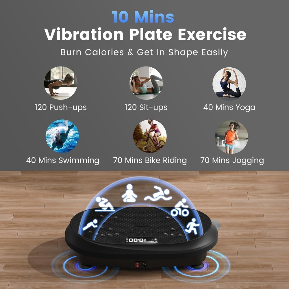 Remote-Controlled Vibration Fitness Machine: 5 Programs & Adjustable Resistance
