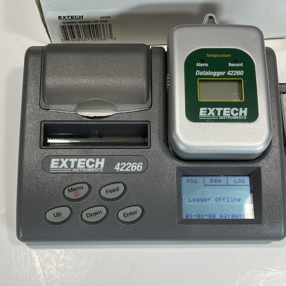 Extech 42270 Temperature & Humidity Datalogger W/Printer- Tested/Works