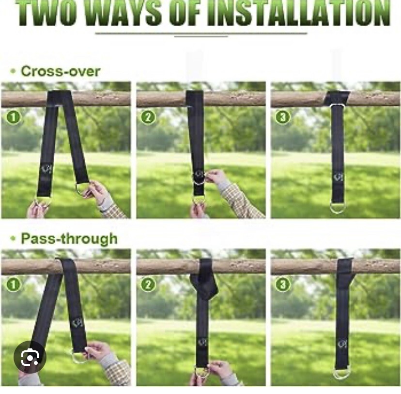 Tree Swing Straps (Set of 2), Tree Hanging Kits 5ft Length with 2 Heavy Duty