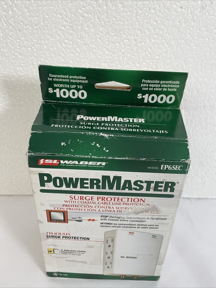 SL WABER POWER MASTER ELECTRONICS PROTECTOR SURGE PROTECTION