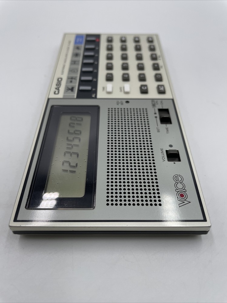 Casio Voice TA-1000 Calculator & Clock Box 1983