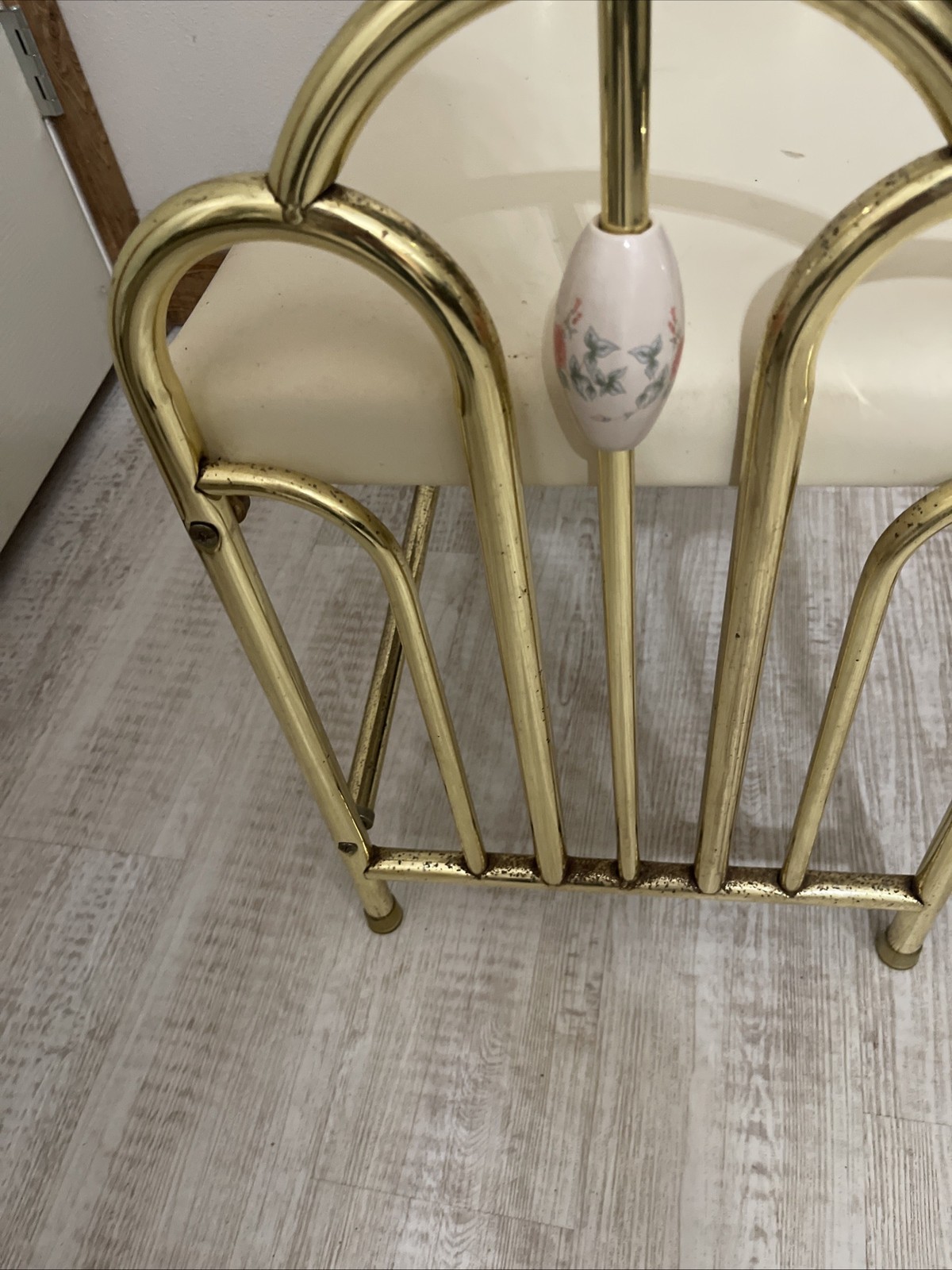 Vintage 1980s Rosalco Hollywood Regency Style Vanity Chair/Bench/Stool Commodore