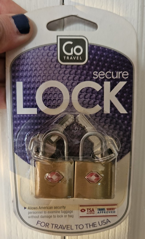 Go Travel Secure Lock Key 2 Pair USA Solid Safe Secure TSA Accepted Sealed NEW🔐