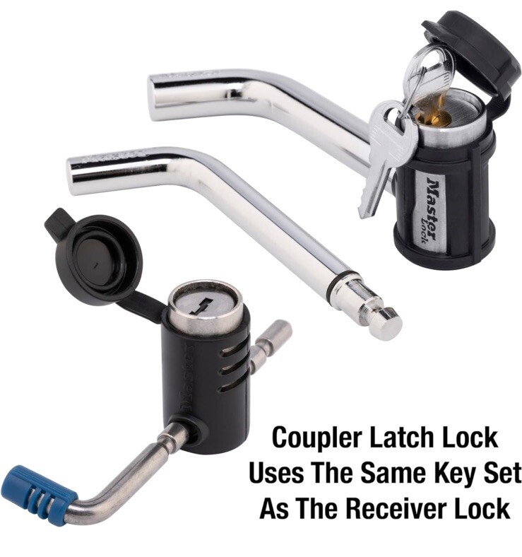 Master Lock 2848DAT Key Alike Set (2 keys) w/ Receiver & Coupler Latch Locks