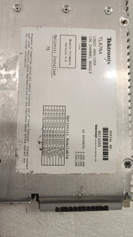 Tektronix TLA7N4 136 Channel Logic Analyzer Module Unit 4