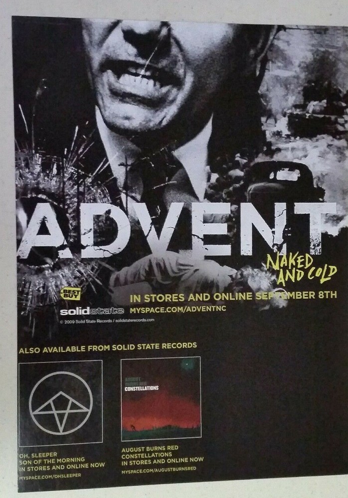 ADVENT "Naked and Cold" Solid State ~ Magazine Page PRINT AD 2009