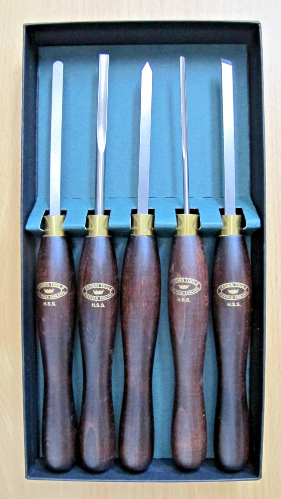Crown Tools 5-piece Woodturning Mini Turning Tools Set Model #27745 Mint