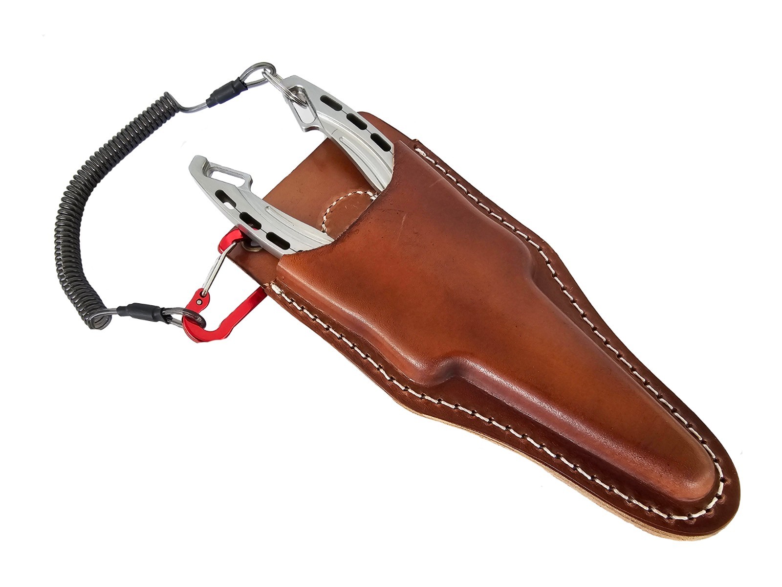 7 1/2" STAINLESS STEEL FISHING PLIERS WITH LEATHER SHEATH