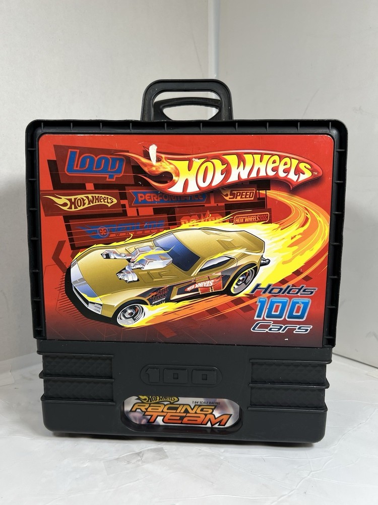 Hot Wheels 100+ Car Carry Case Storage Pull-Up Handle Wheels. 2011