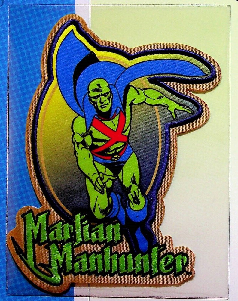 MARTIAN MANHUNTER PATCH on INFO CARD Willabee & Ward DC COMICS PATCH COLLECTION
