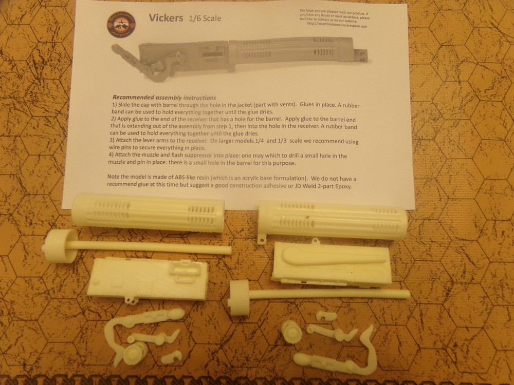 TWO: 1/6 scale Vickers Machine Guns: Accessory for Remote Control Aircraft