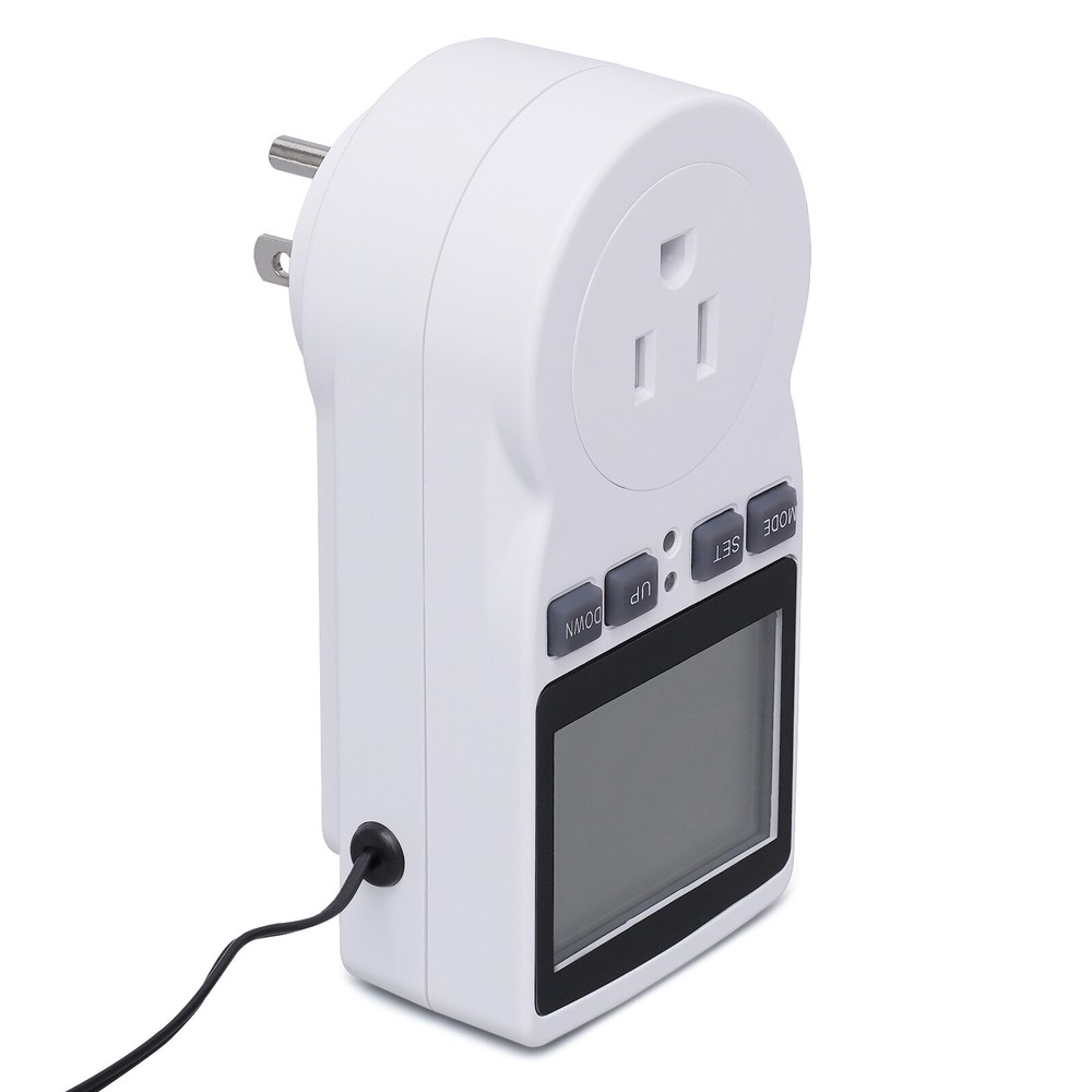 Digital Thermostat Outlet Plug Temperature Controller Outlet Socket 15A 1800W