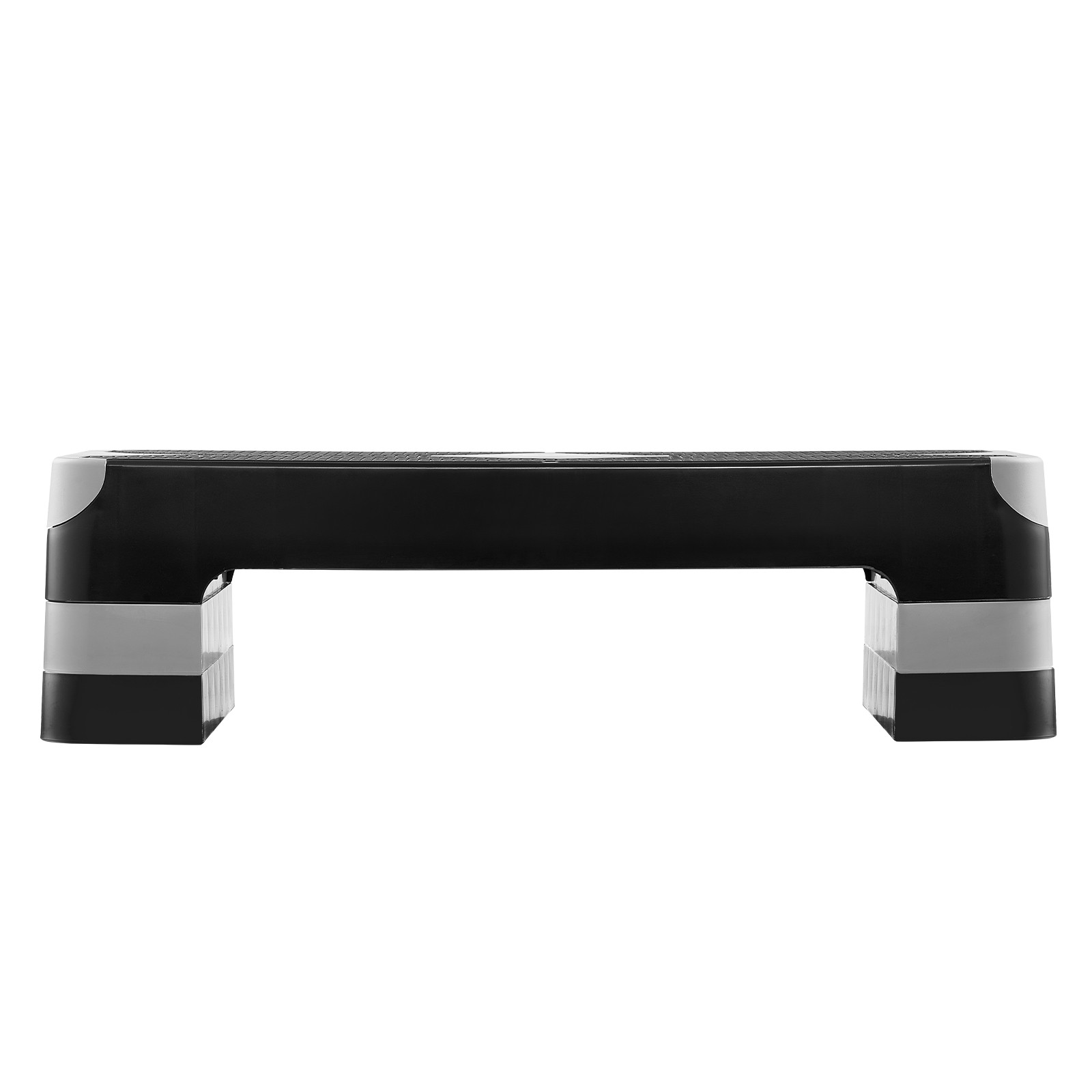 Aerobic Exercise Step Platform Height Adjustable Workout Stepper 4 Riser Gray