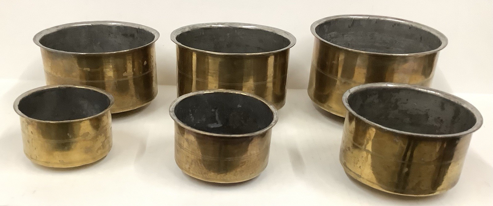 NEW LOWER PRICE--Vintage Traditional Indian Tin Lined Brass Cookware