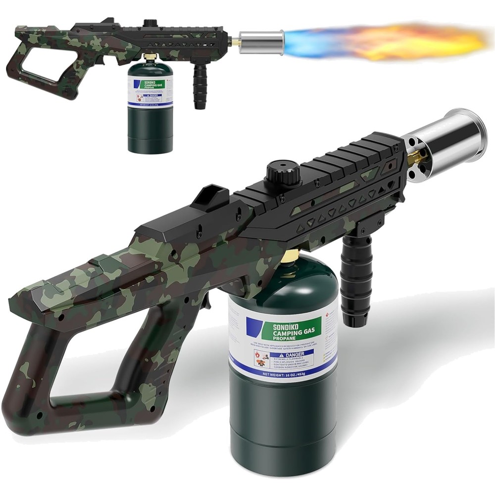 Powerful Cooking Propane Torch Gun, Culinary Torch Campfire Starter, Adjustab...
