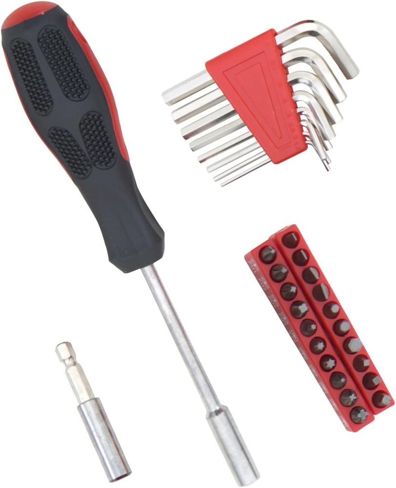 Household tools kit with storage toolbox