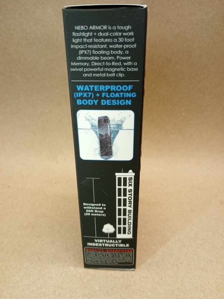 Nebo Armor 3 Flashlight/Work Light Waterproof, Non slip Impact Resistant 4 Modes