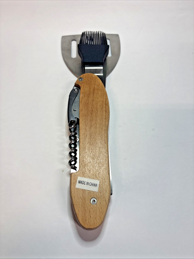 BBQ Multi Tool, BBQ Tool Set 5 in 1 Multifunction Foldable Portable Spatula