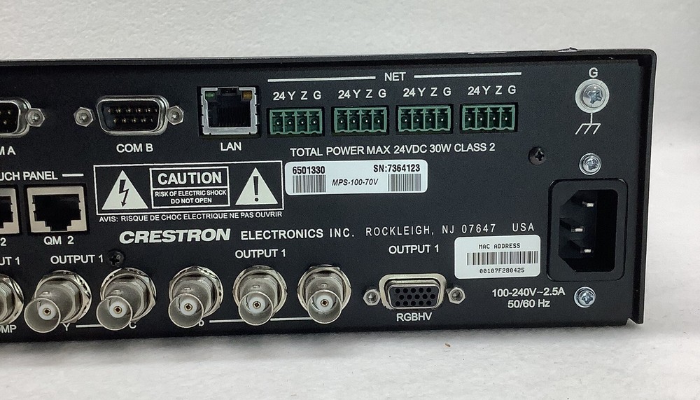 Crestron MPS-100 Multimedia Presentation Controller Rack Mount Deck