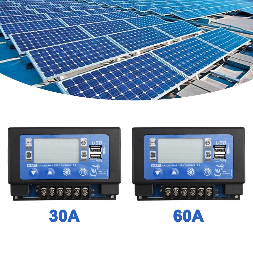 30/60A Embedded MPPT Solar Controller Bluetooth APP Intelligent Solar Control US