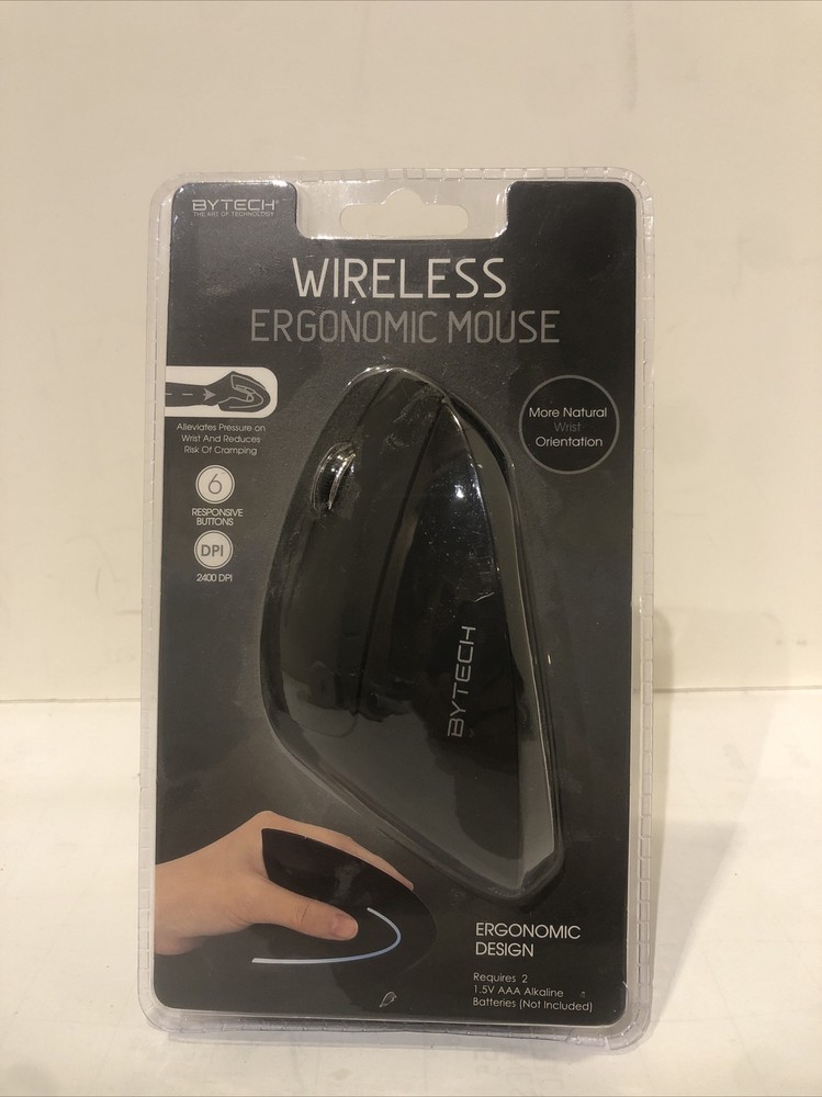 Bytech Wireless Ergonomic Mouse (BY-MS-WS-110-BK) NEW