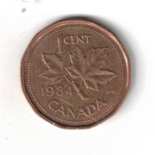 1984 Circulated QEII & Maple Leaf One cent coin!