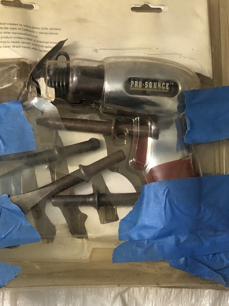 Pro-Source Air Hammer Kit 5 Pc Pneumatic Air Chisel Set - Untested