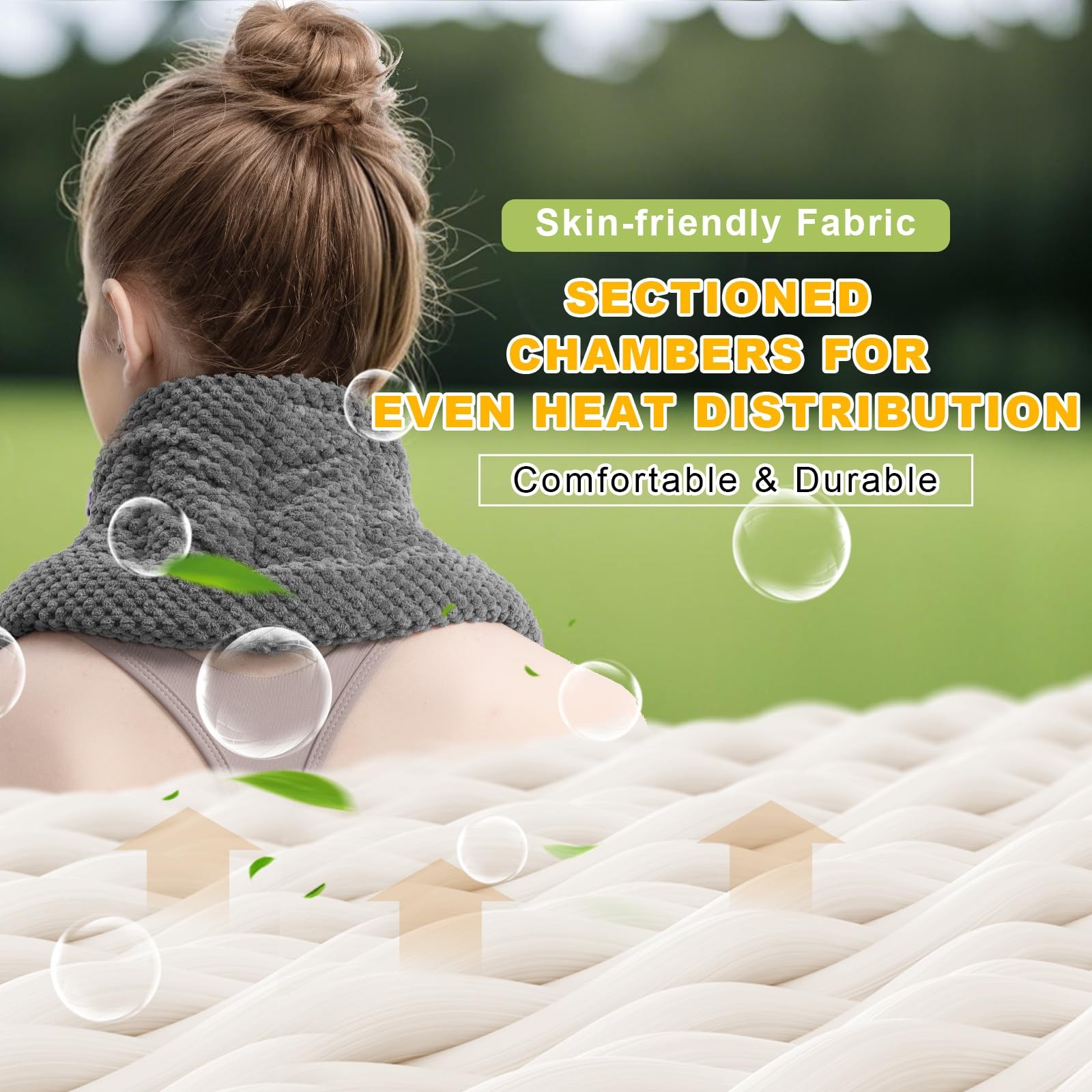 Microwavable Neck And Shoulders Heating Pad 33 X 5.9 Inch Long For Pain Relief