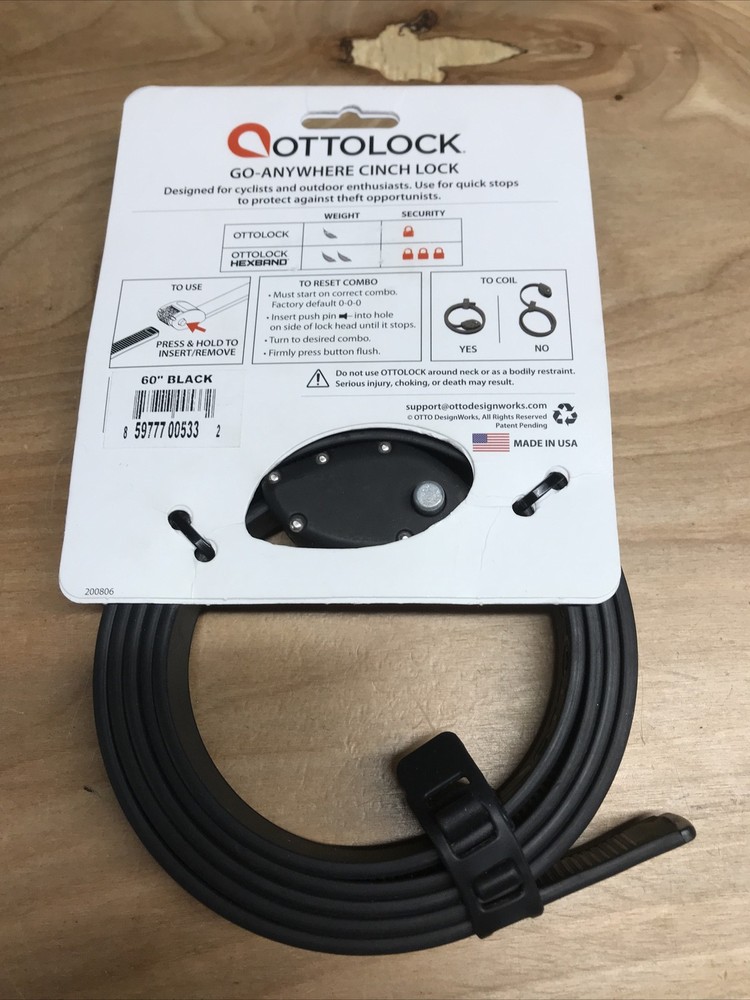 OTTOLOCK Cinch Lock: 60", Black