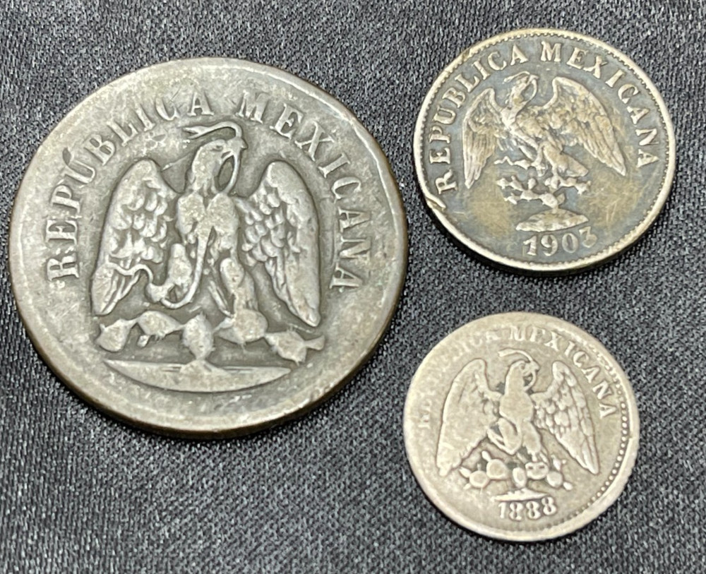 Assorted Early Mexico 3 coins lot High Value