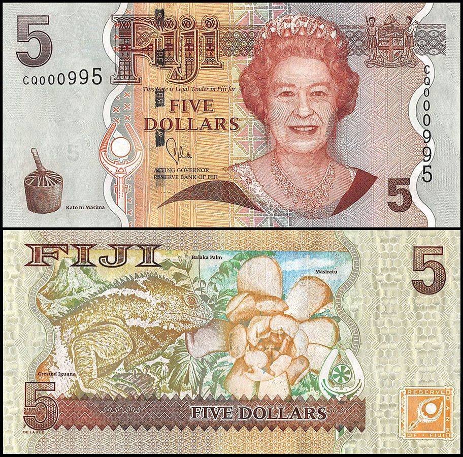 Fiji 5 Dollars, 2011 ND, P-110b, UNC