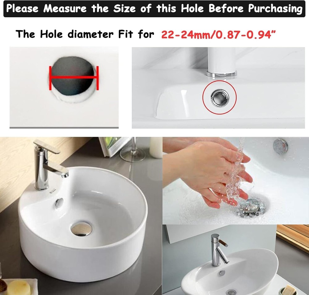 4 Pack Sink Basin Overflow Trim Ring Solid Brass Bathroom Silver